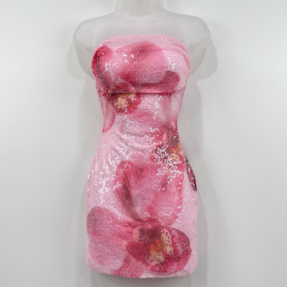 Windsor Sweet At First Sight Floral Sequin Dress XS NWT Fairy Ethereal Sexy Club
